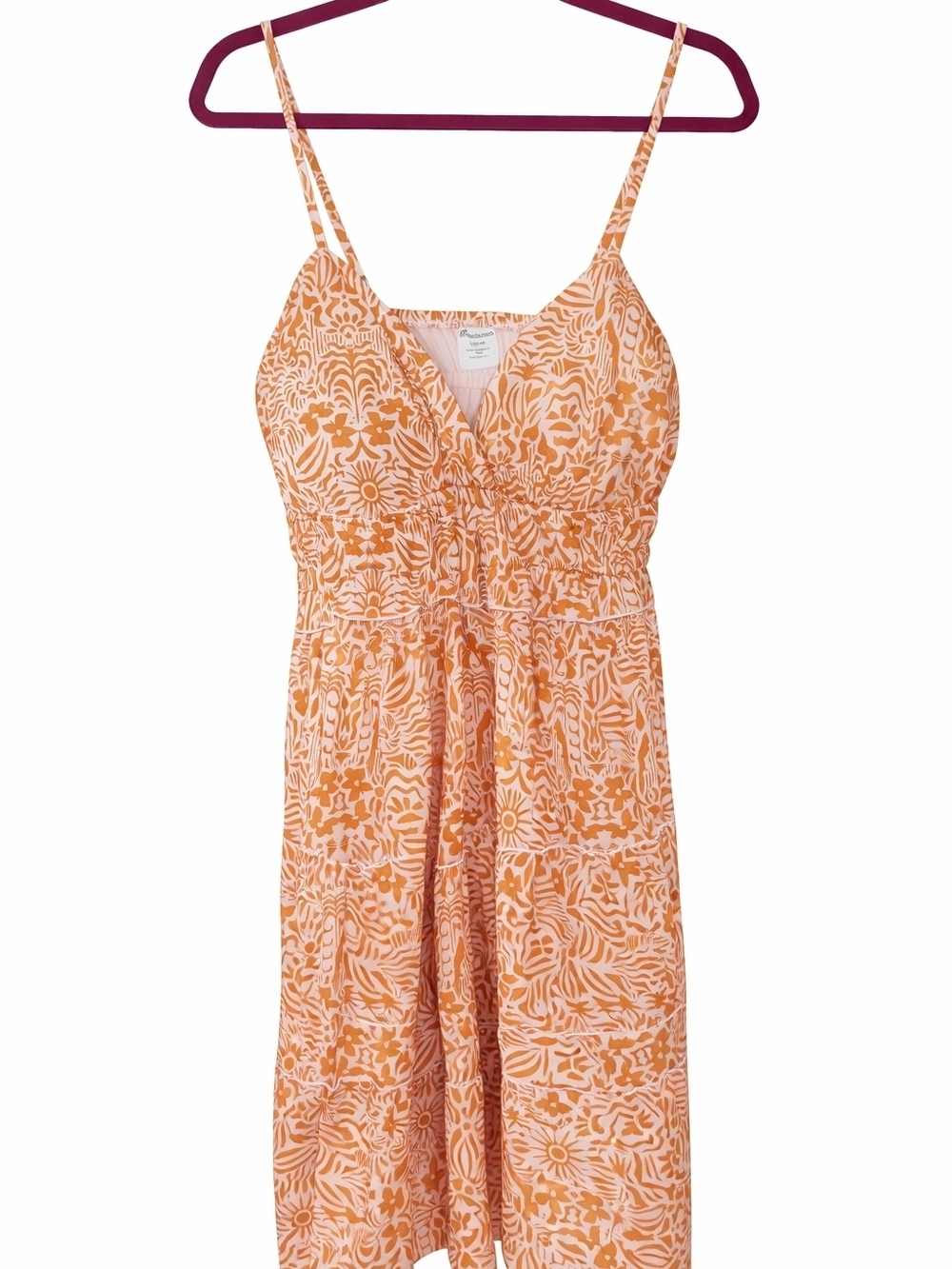 No Boundaries Orange & White Floral Sundress